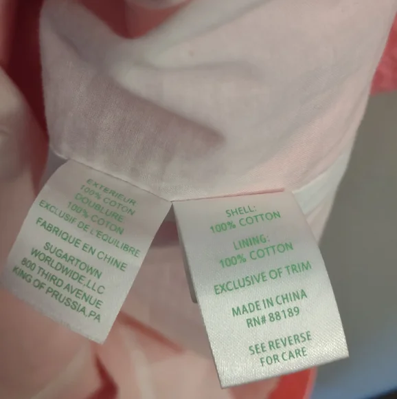 Lilly Pulitzer Janice Shift Dress Coral Reef Pink with Metallic Gold Embroidery. - Picture 13 of 13